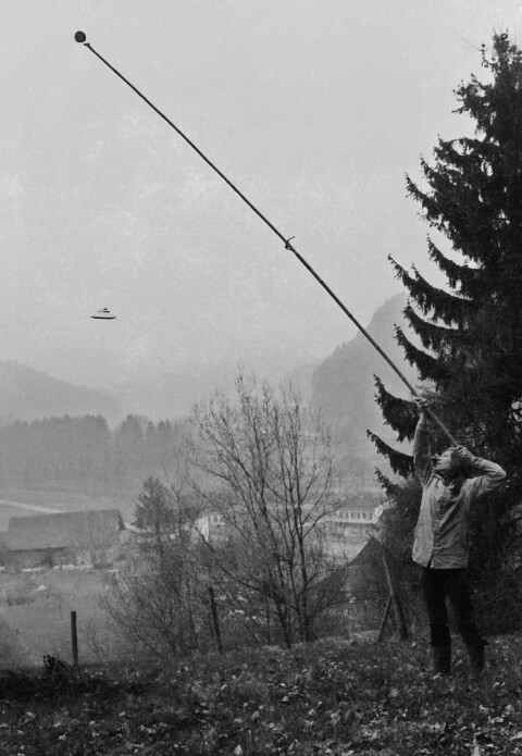 UFO-Modell an Silch am Obstpflücker